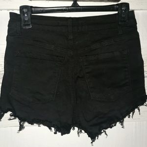 KanCan Black Distressed Shorts